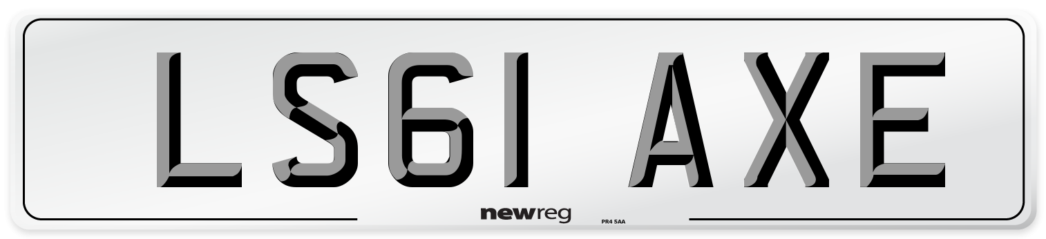 LS61 AXE Number Plate from New Reg